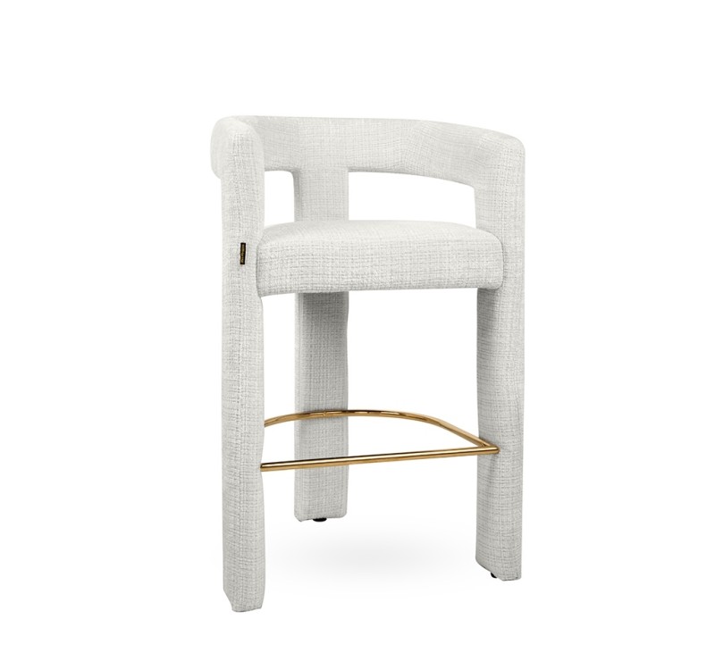 MaMaison krzesło barowe LOGAN białe