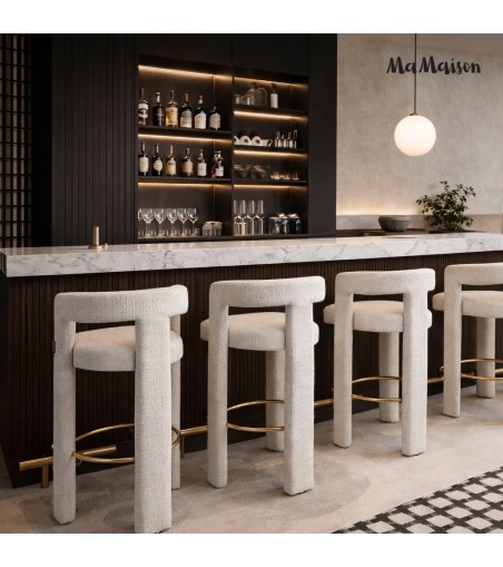 MaMaison krzesło barowe LOGAN białe