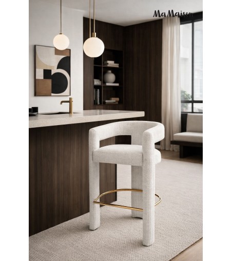 MaMaison krzesło barowe LOGAN białe