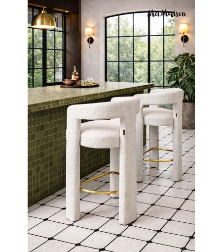 MaMaison krzesło barowe LOGAN białe