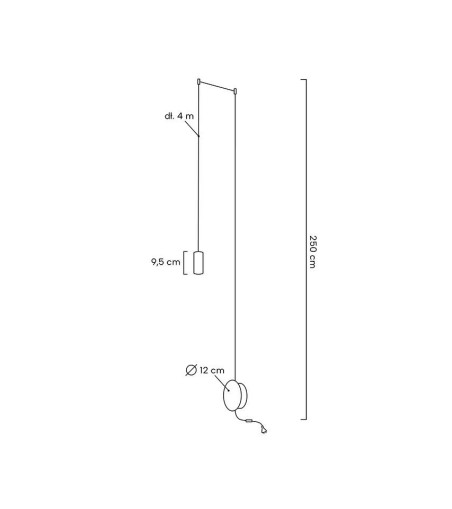 MOOSEE lampa ścienna FLUSSO WALL czarna