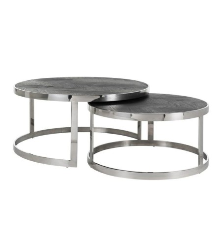 RICHMOND stolik kawowy BLACKBONE SILVER - zestaw