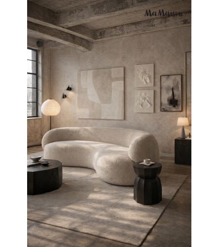 MaMaison stolik ROLLING 35 czarny /       drewno