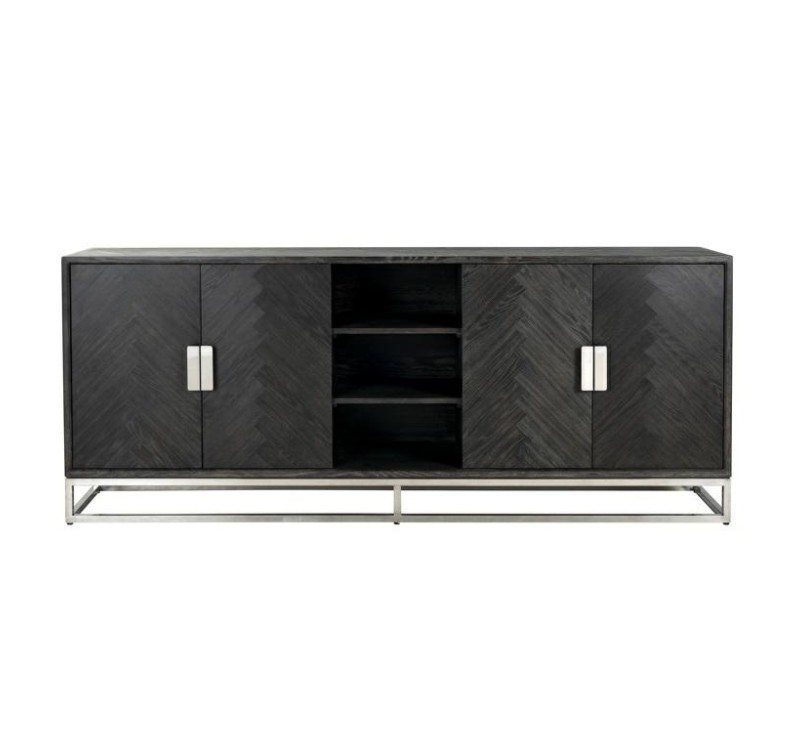 RICHMOND komoda BLACKBONE SILVER - 4 drzwiowa