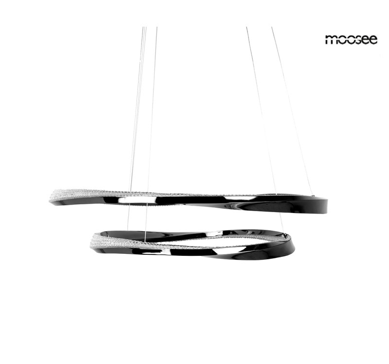 MOOSEE lampa wisząca ANILLO 2 czarny      chrom