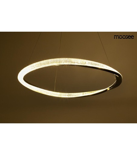 MOOSEE lampa wisząca ANILLO 80 czarny     chrom