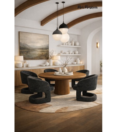 MaMaison krzesło SHELLY czarne