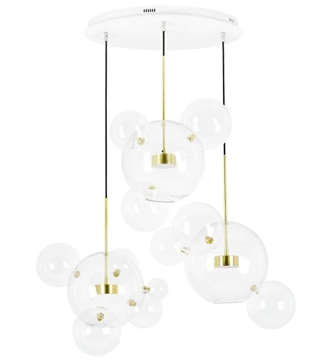 MOOSEE lampa wisząca CAPRI DISC 3 złota