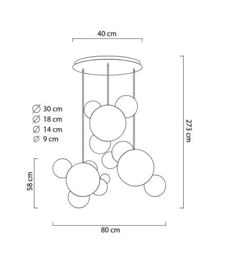 MOOSEE lampa wisząca CAPRI DISC 3 złota