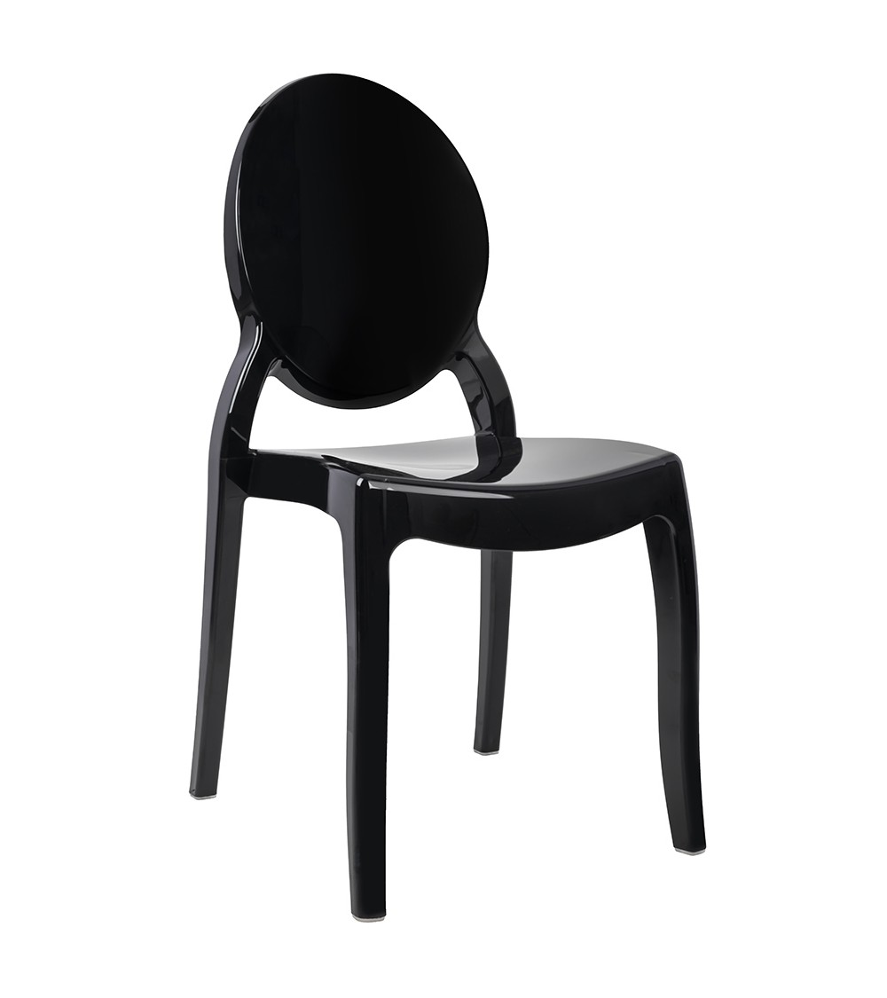 Krzesło ELIZABETH czarne - poliwęglan