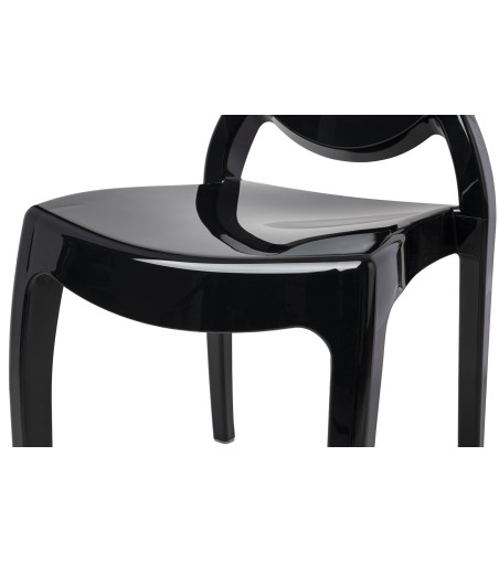 Krzesło ELIZABETH czarne - poliwęglan