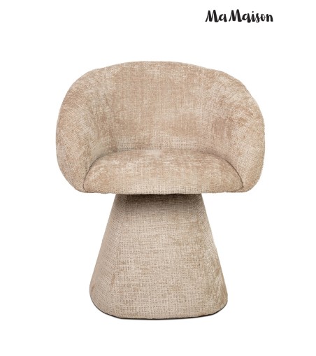MaMaison krzesło obrotowe PEDRA beżowe