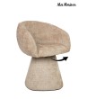 MaMaison krzesło obrotowe PEDRA beżowe