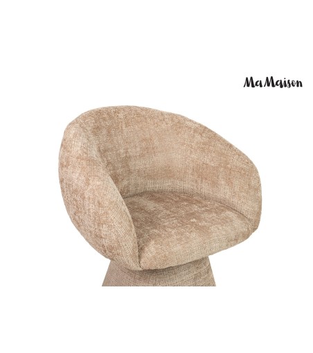 MaMaison krzesło obrotowe PEDRA beżowe