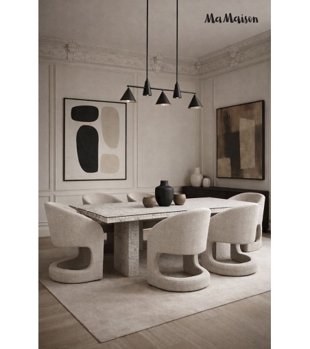 MaMaison krzesło SHELLY beżowe