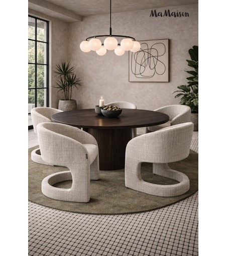 MaMaison krzesło SHELLY beżowe