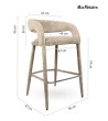 MaMaison krzesło barowe IRIS beżowe