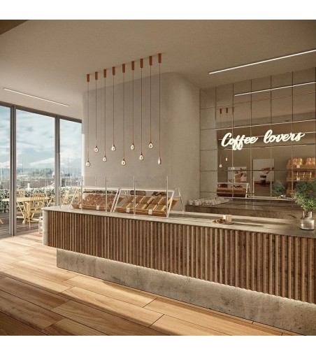 MOOSEE lampa wisząca VUELO miedziana