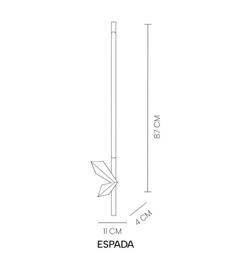 MOOSEE lampa ścienna ESPADA złota