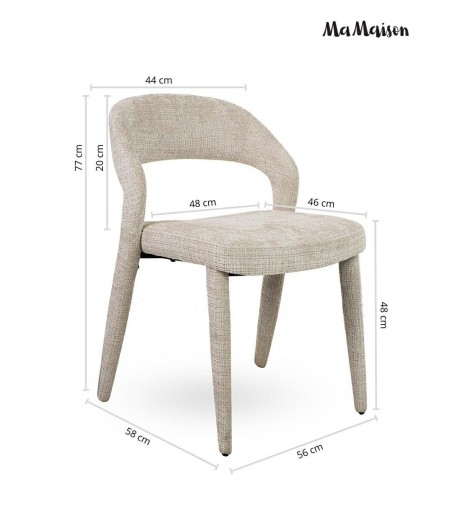 MaMaison krzesło KOS beżowe