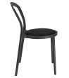 Krzesło SLIM czarne - polipropylen,  tkanina