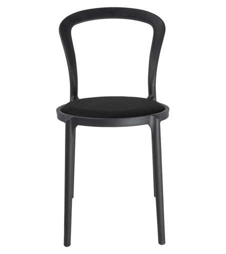 Krzesło SLIM czarne - polipropylen,  tkanina