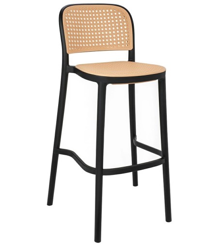 Krzesło barowe WICKY czarne