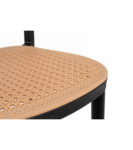 Krzesło barowe WICKY czarne