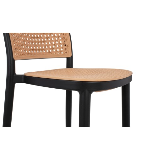 Krzesło barowe WICKY czarne