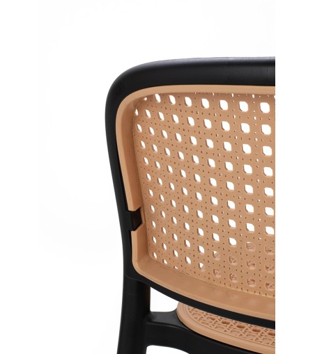 Krzesło barowe WICKY czarne