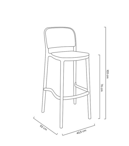 Krzesło barowe WICKY czarne