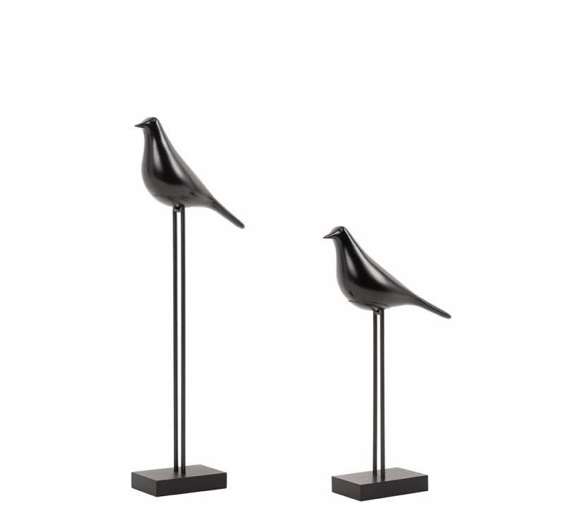 Zestaw 2 dekoracji SHP BIRDY czarna