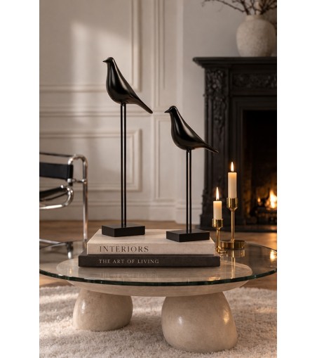 Zestaw 2 dekoracji SHP BIRDY czarna