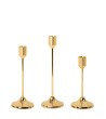 Zestaw 3 świeczników SHP SPLEND złoty