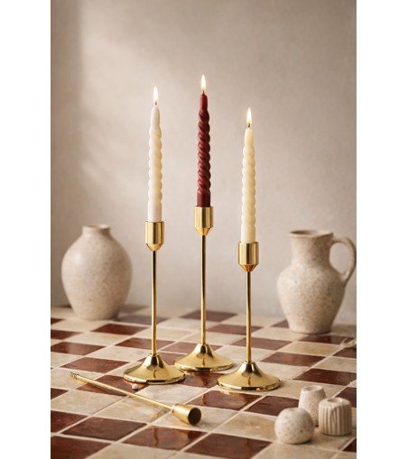 Zestaw 3 świeczników SHP SPLEND złoty
