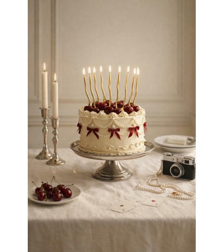 Zestaw 36 świeczek SHP TWIST złoty