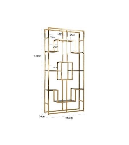 RICHMOND regał MAGNUS złoty