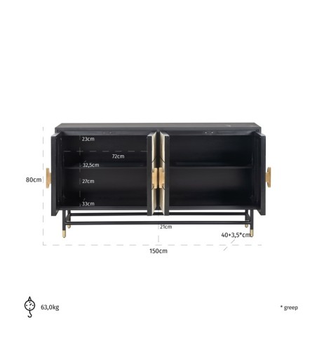 RICHMOND komoda NOVAS - 4 drzwiowa