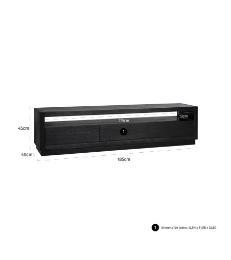 RICHMOND szafka RTV OAKURA - 3 drzwiowa