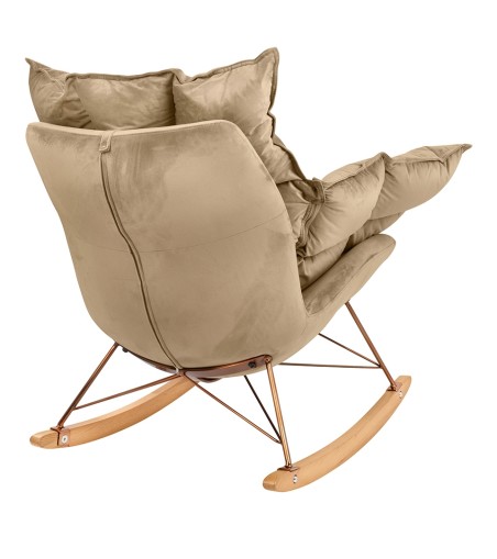 Fotel bujany SWING VELVET khaki