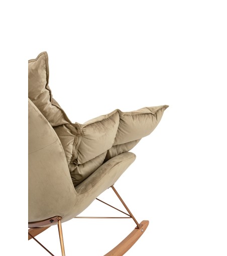 Fotel bujany SWING VELVET khaki