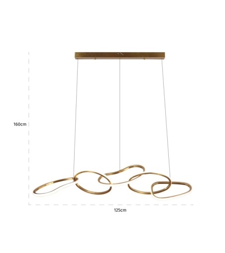 RICHMOND lampa wisząca FLYN szczotkowane  złoto