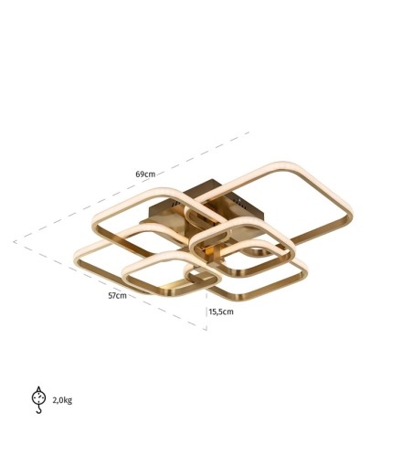 RICHMOND lampa sufitowa CAILEY            szczotkowane złoto