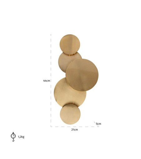 RICHMOND lampa ścienna COLLIN             szczotkowane złoto