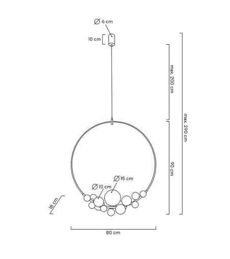 MOOSEE lampa wisząca ROCIO czarna