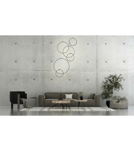 MOOSEE lampa wisząca CIRCULO SIX czarna