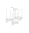 MOOSEE lampa wisząca RING 40 + 60 + 60    złota na jednej podsufitce