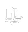 MOOSEE lampa wisząca RING 80 + 80 + 100   złota na jednej podsufitce