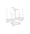 MOOSEE lampa wisząca RING 60 + 80 + 100   złota na jednej podsufitce