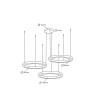 MOOSEE lampa wisząca RING 40 + 40 + 40    złota na jednej podsufitce